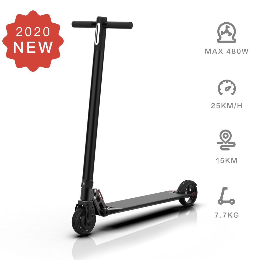 Electric Scooter 6.5inch wheels Foldable City E-Roller Black