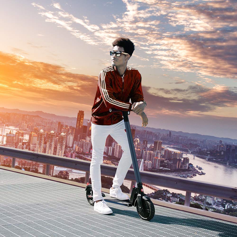 Electric Scooter 8.5 inch wheels Foldable City E-Roller Blue