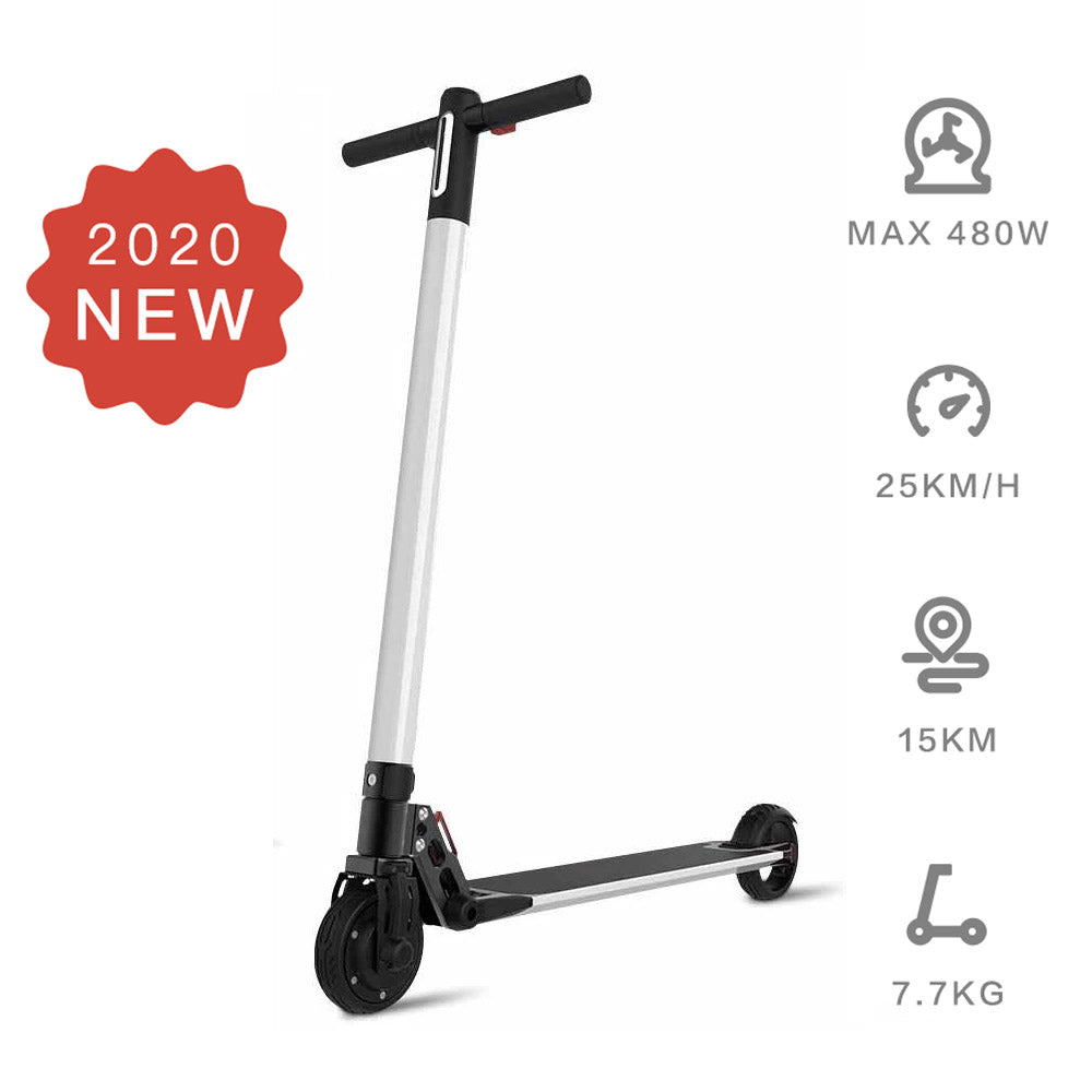 Electric Scooter 6.5inch wheels Foldable City E-Roller White