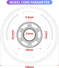 All-Terrain Longboard Wheels 100mm Electric Skateboard Wheels 78A high Rebound Urethane Wheels